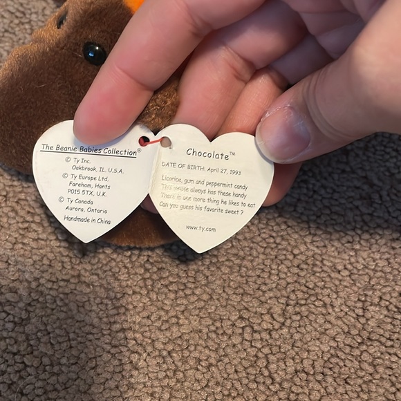 Chocolate Moose Beanie Baby. Vintage 1993. - Picture 3 of 6